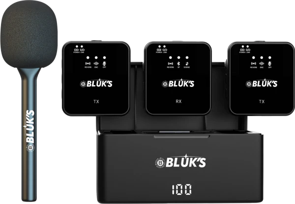 BLUKS BX-111 ENC Wireless Mic with Handheld Stick