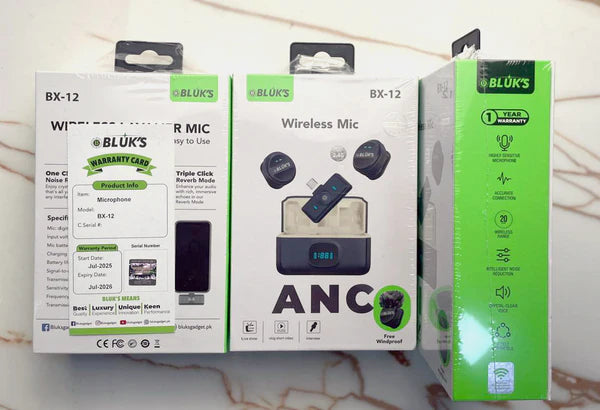 BLUKS BX-12 Professional Wireless Bluetooth Microphone ANC