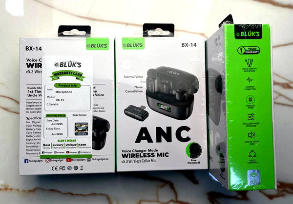 BLUKS BX-14 Wireless Bluetooth Microphone ANC