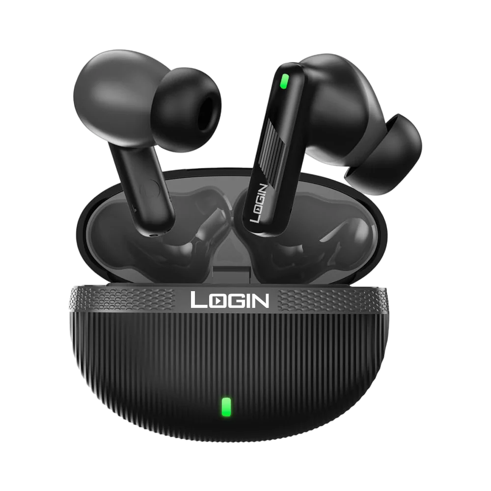 LOGIN L-209 Earbuds | Wireless Bluetooth 5.3 Earphones with Deep Bass & Noise Cancellation