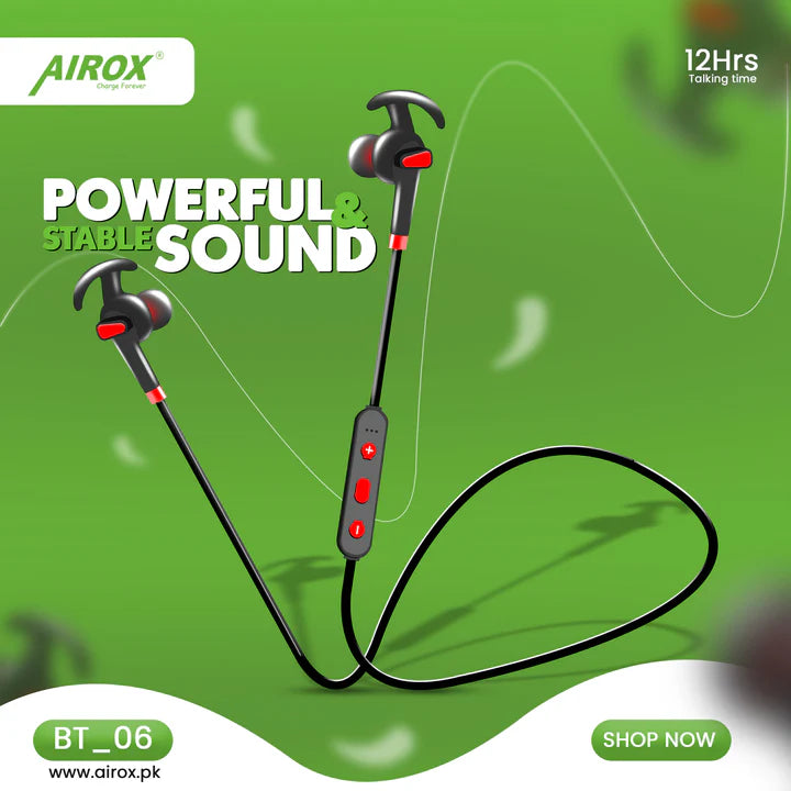 Airox BT06 Wireless Sports Earphones – Bluetooth