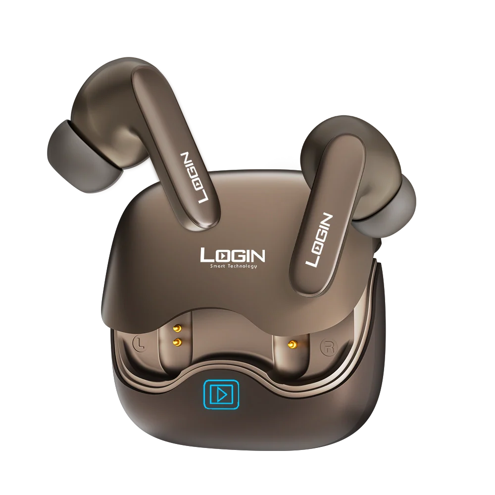 LOGIN L-200 Earbuds | Wireless Bluetooth 5.3 Earphones with Deep Bass & Noise Cancellation