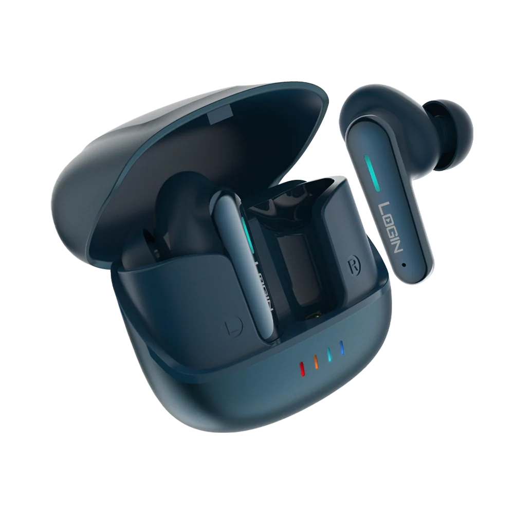 LOGIN L-206 Earbuds | Wireless Bluetooth 5.3 Earphones with Deep Bass & Noise Cancellation