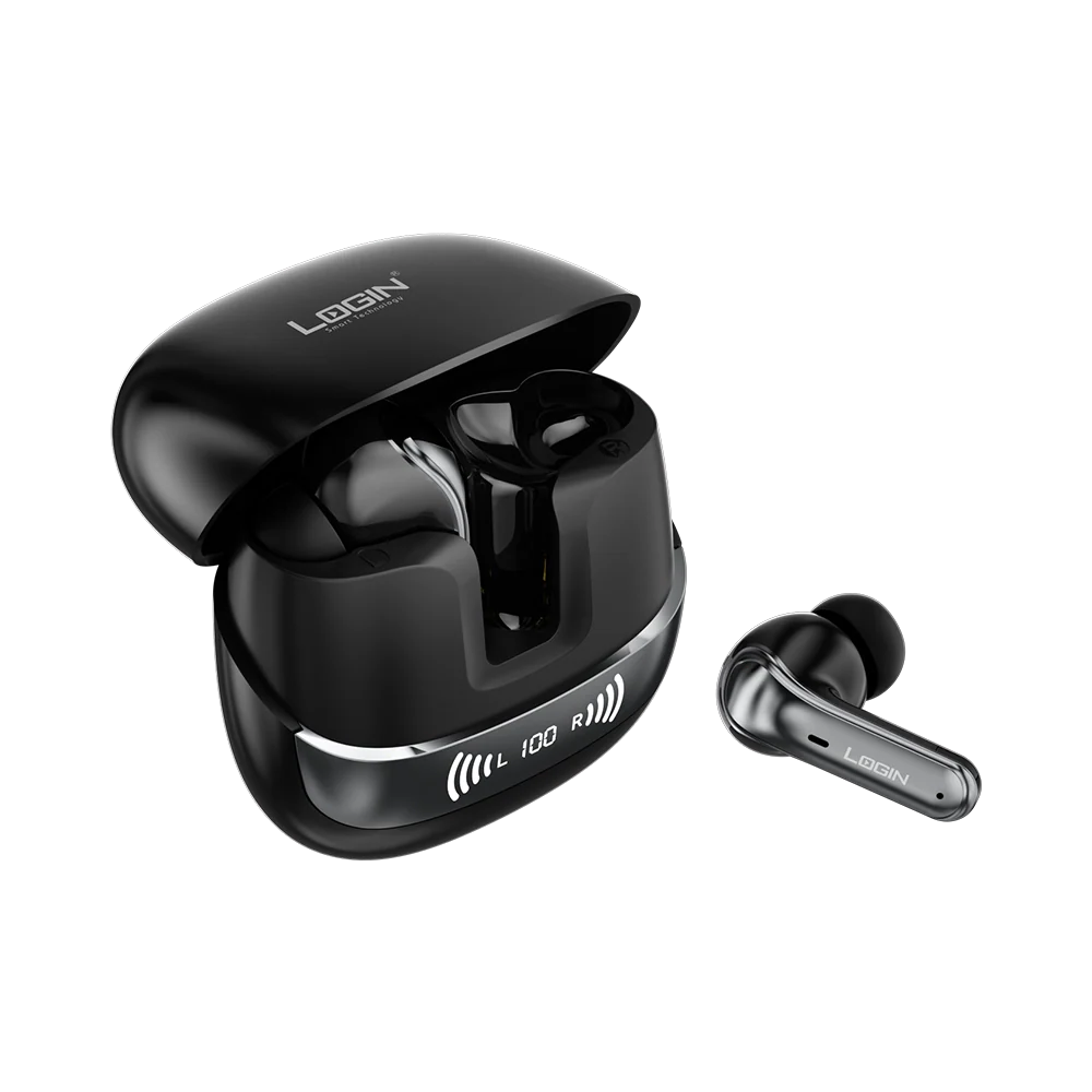 LOGIN L-213 Earbuds | Wireless Bluetooth 5.3 Earphones with Deep Bass & Noise Cancellation