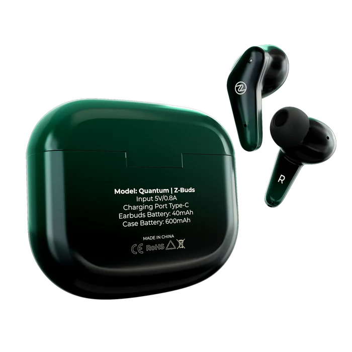 ZERO Quantum Earbuds – True Wireless Bluetooth 5.3 Earbuds with ENC Noise Cancellation, Deep Bass & Gaming Mode