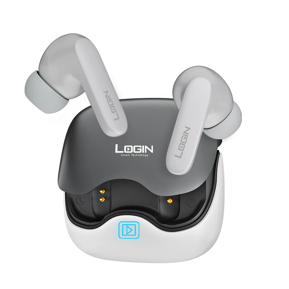 LOGIN L-200 Earbuds | Wireless Bluetooth 5.3 Earphones with Deep Bass & Noise Cancellation