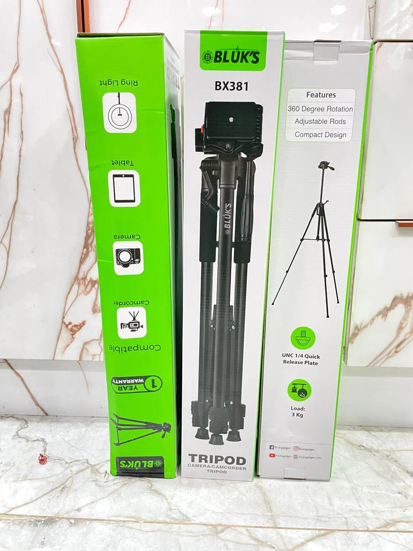 bluks BX-381 Camera/Camcorder Tripod