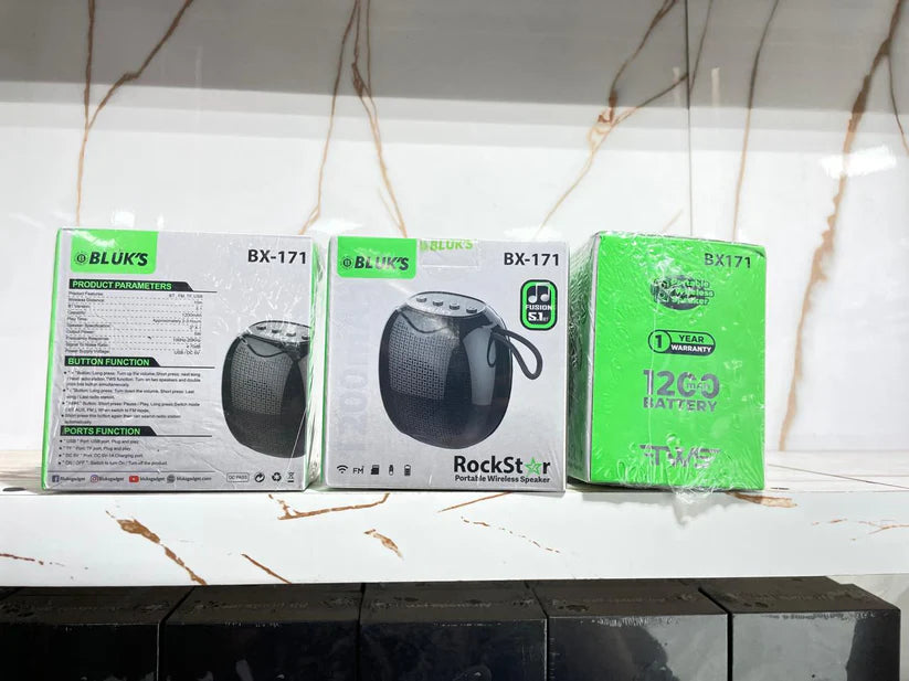 BLUKS BX-171 RockStar | Rechargeable Bluetooth Speaker with Powerful Sound