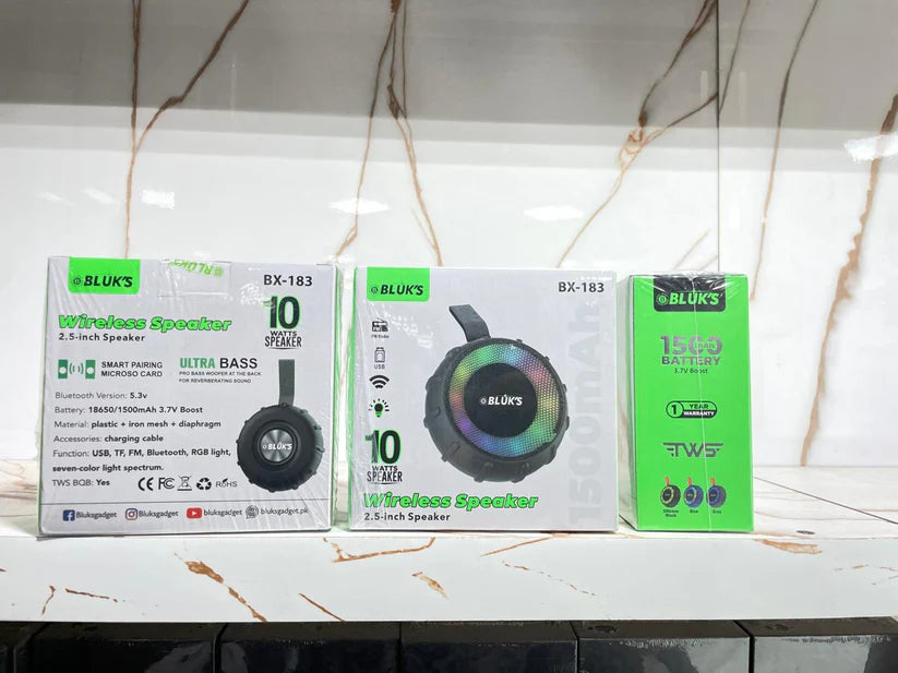 Bluks BX-183 Portable Wireless Bluetooth Speaker