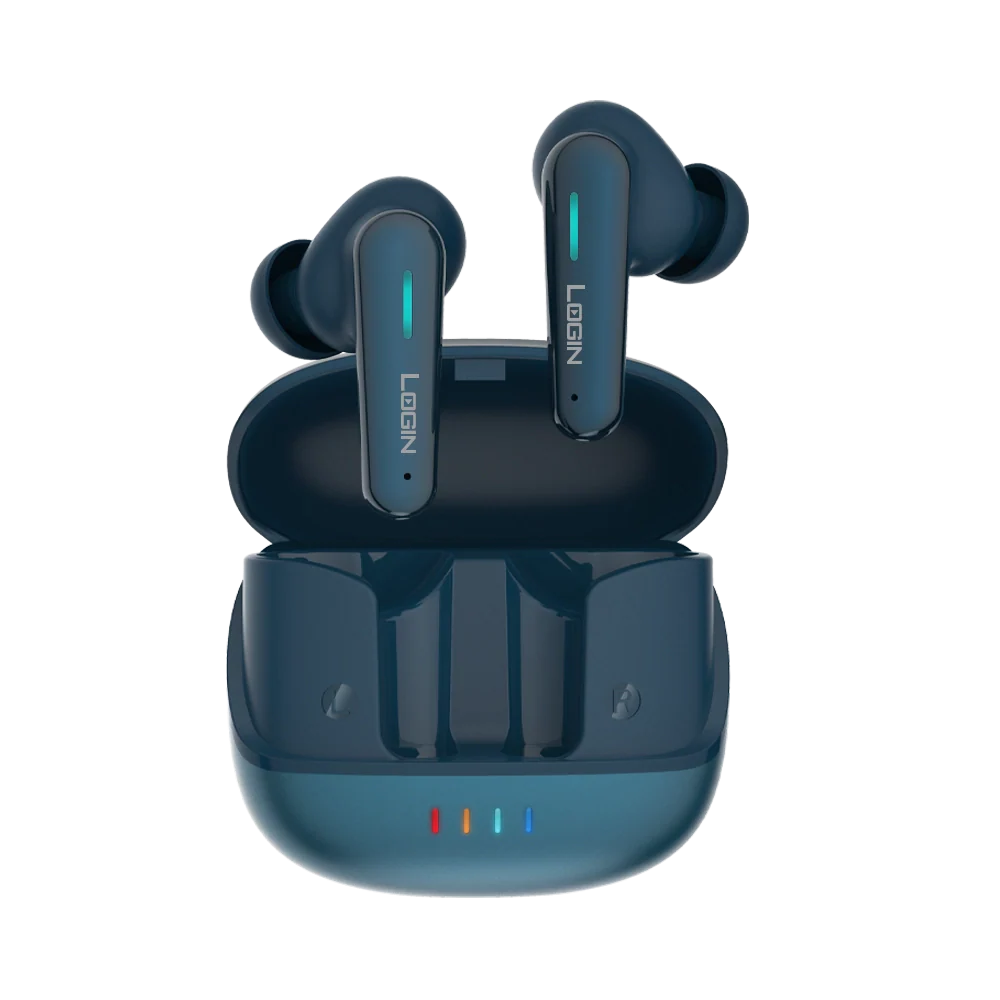 LOGIN L-206 Earbuds | Wireless Bluetooth 5.3 Earphones with Deep Bass & Noise Cancellation