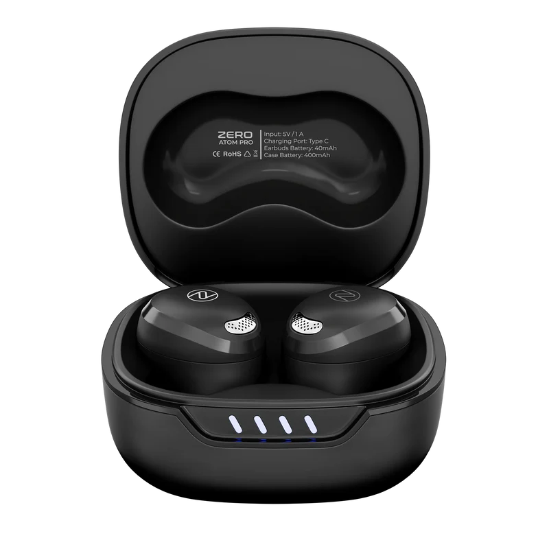 Zero Atom Pro Earbuds | Wireless Bluetooth 5.3 Earphones with Noise Cancellation & Long Battery
