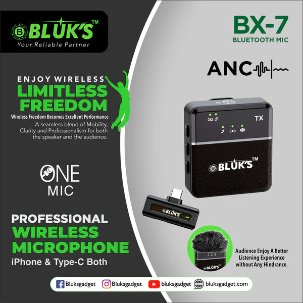 BX-7 Single Mic ANC with IPhone, Type C Connector