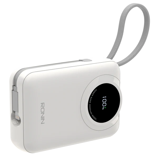 Ronin ION | 20,000mAh Powerbank Type-C Output 22.5W | iOS Cable Output 20W