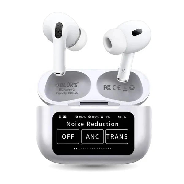 Bluks BX-AirPro 2 White ANC+ENC Working With Led Display