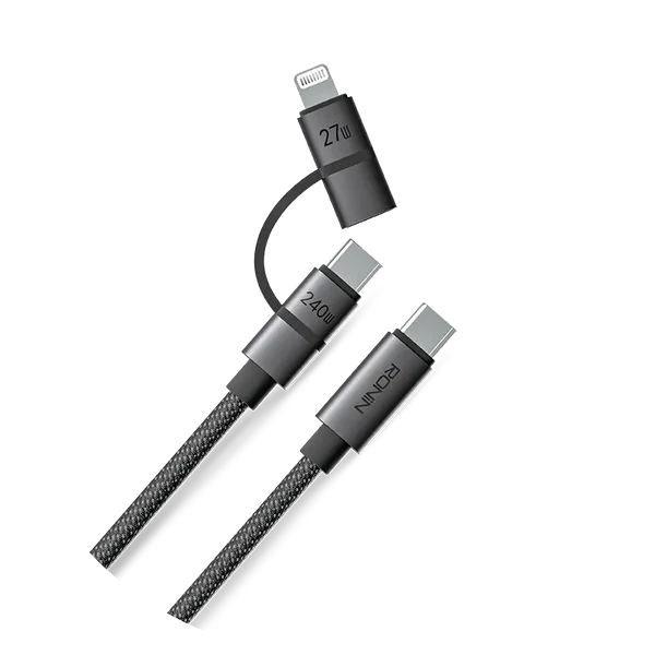 Ronin XCEED | R-2020 - 2 In 1 Cable 240W Type-C Charge, 27W Charging iPhone