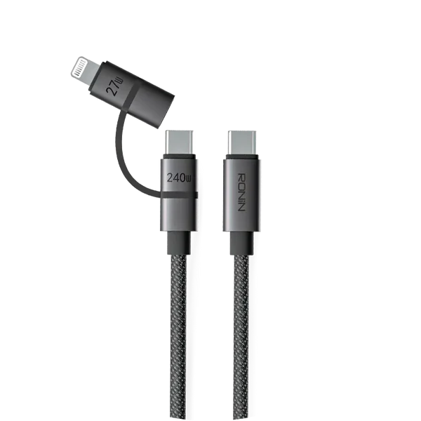 Ronin XCEED | R-2020 - 2 In 1 Cable 240W Type-C Charge, 27W Charging iPhone
