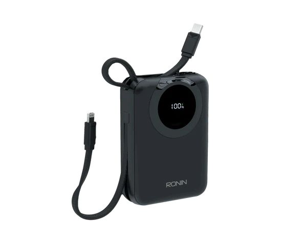 Ronin ZAPSTER | 20,000mAh Powerbank Type-C Cable output 35W | iOS Cable Output 27W