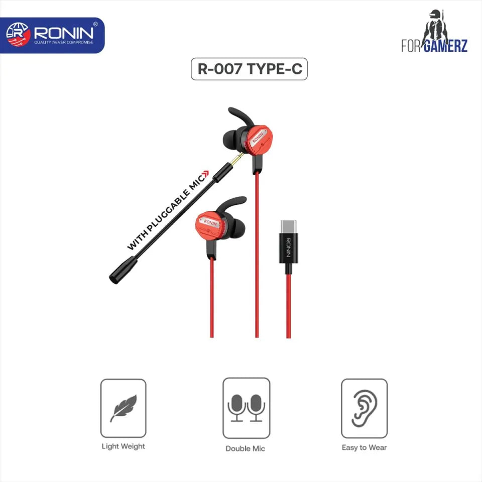 Ronin R-007 Handfree Type-C best for Gaming
